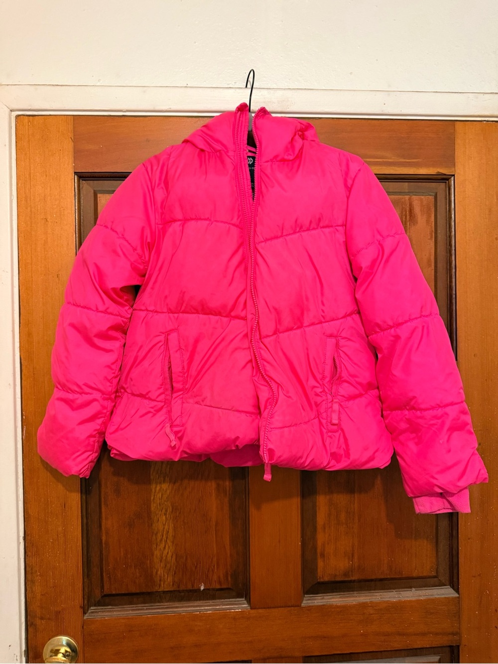all in motion Neon Pink Hooded Puffer Jacket for Kids